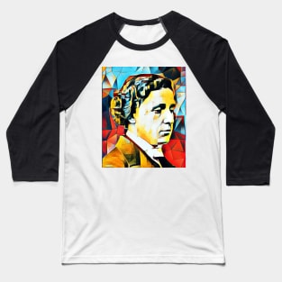 Lewis Carroll Abstract Portrait | Lewis Carroll Abstract Artwork 15 Baseball T-Shirt